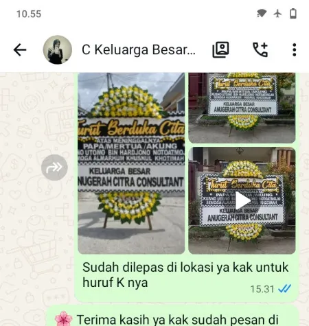 Pengiriman Papan Bunga Duka Meruya Utara